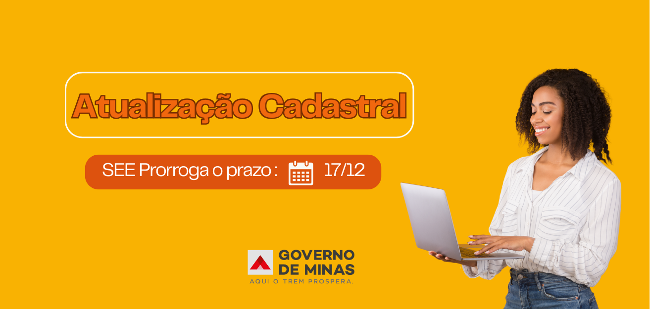 Secretaria de Educação prorroga prazo da atualização cadastral para 17 de dezembro